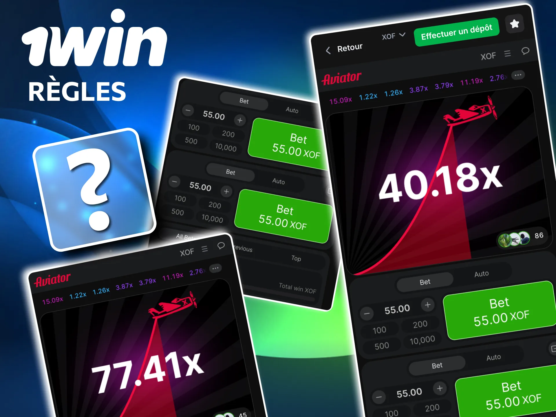 Règles simples et gains rapides sur Aviator 1win.