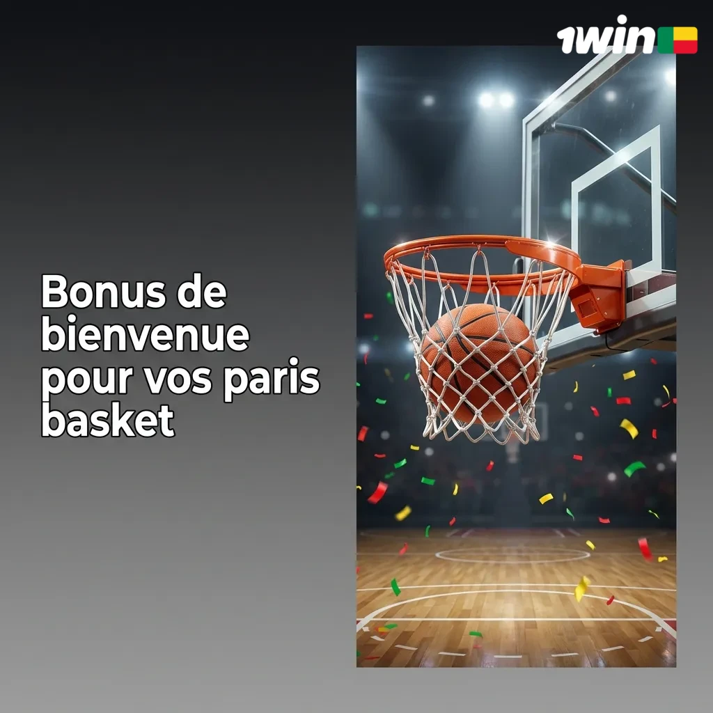 Bannière promo 1win : bonus de bienvenue 100 % jusqu’à 280 000 XOF pour nouveaux parieurs basket en ligne